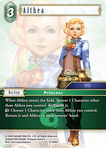 Althea (12) [OP12] - Final Fantasy TCG Single