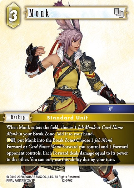 Monk (12) [OP12] - Final Fantasy TCG Single