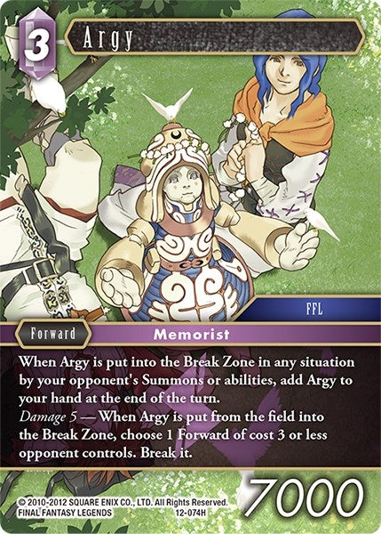 Argy (12) [OP12] - Final Fantasy TCG Single