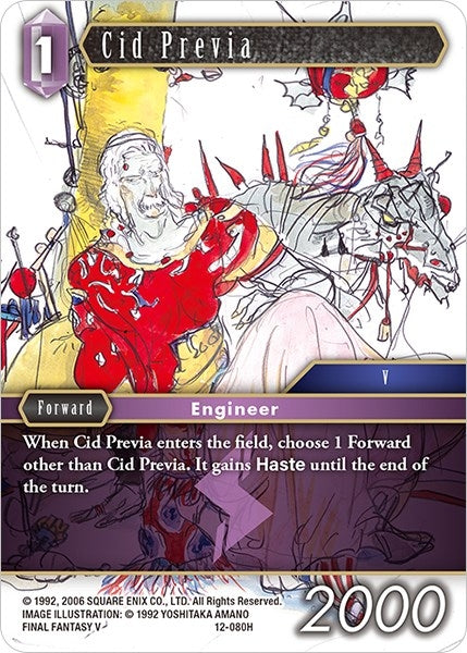 Cid Previa (12) [OP12] - Final Fantasy TCG Single