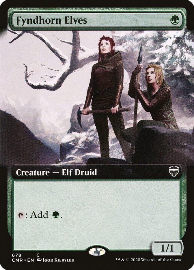 Fyndhorn Elves (Extended Art) (678) [CMR] - MTG Single