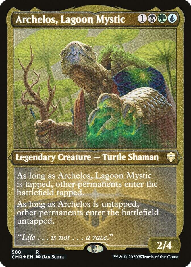 Archelos Lagoon Mystic (Foil Etched) (588) [CMR] - MTG Single