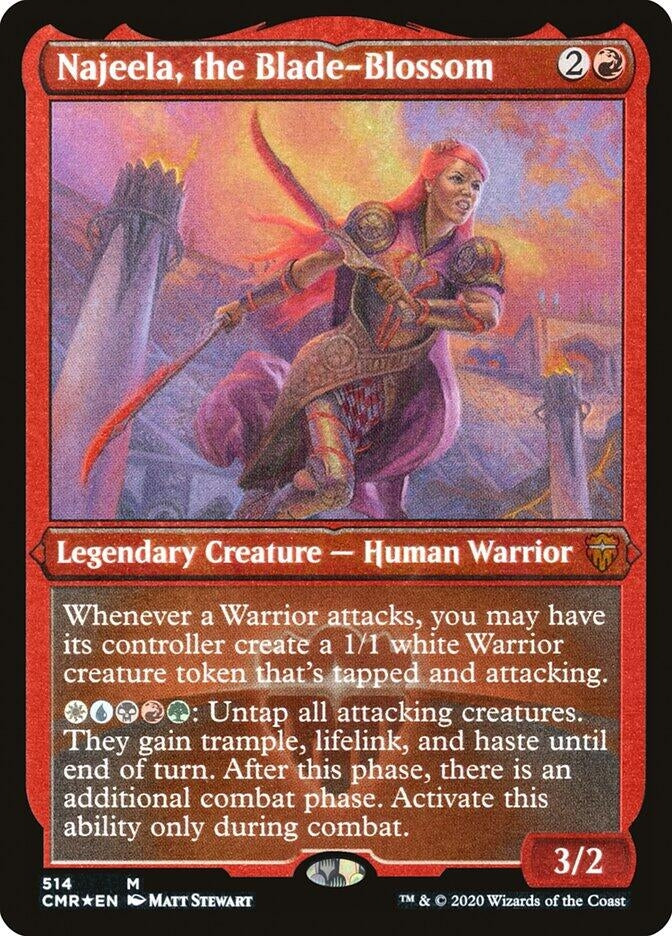 Najeela the Blade-Blossom (Foil Etched) (514) [CMR] - MTG Single