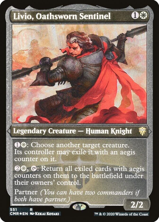 Livio Oathsworn Sentinel (Foil Etched) (551) [CMR] - MTG Single