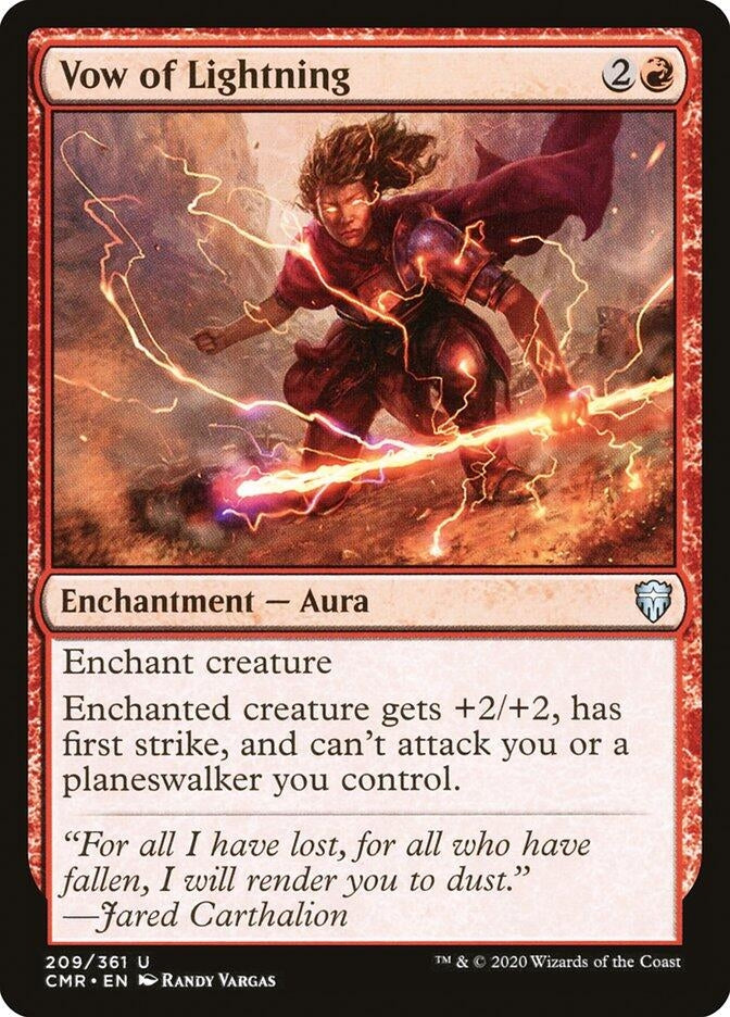 Vow of Lightning (209) [CMR] - MTG Single