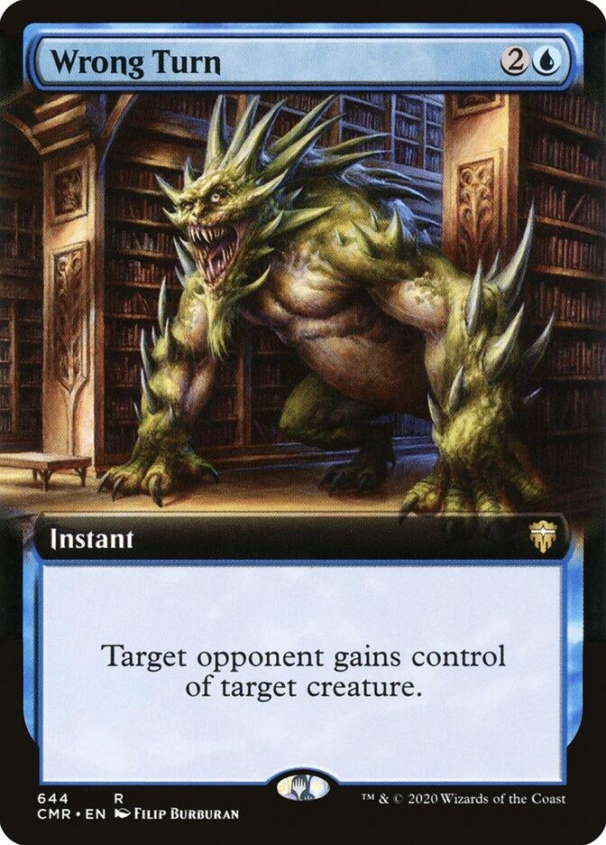 Wrong Turn (Extended Art) (644) [CMR] - MTG Single