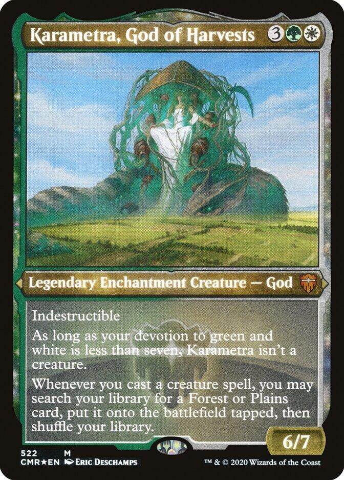 Karametra God of Harvests (Foil Etched) (522) [CMR] - MTG Single