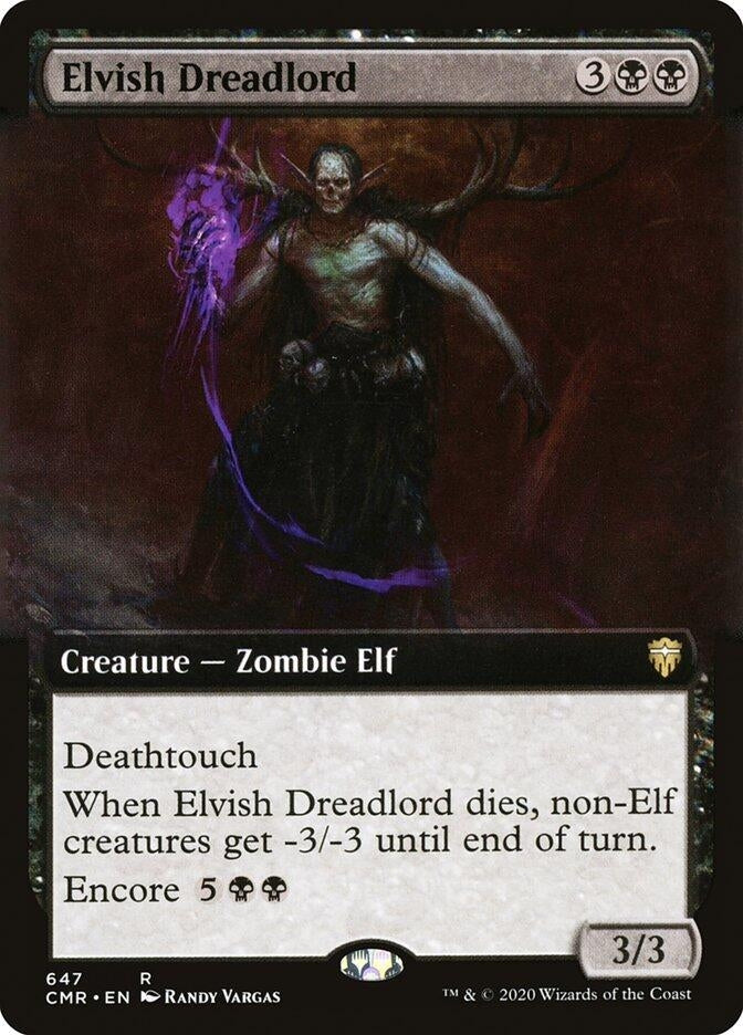 Elvish Dreadlord (Extended Art) (647) [CMR] - MTG Single
