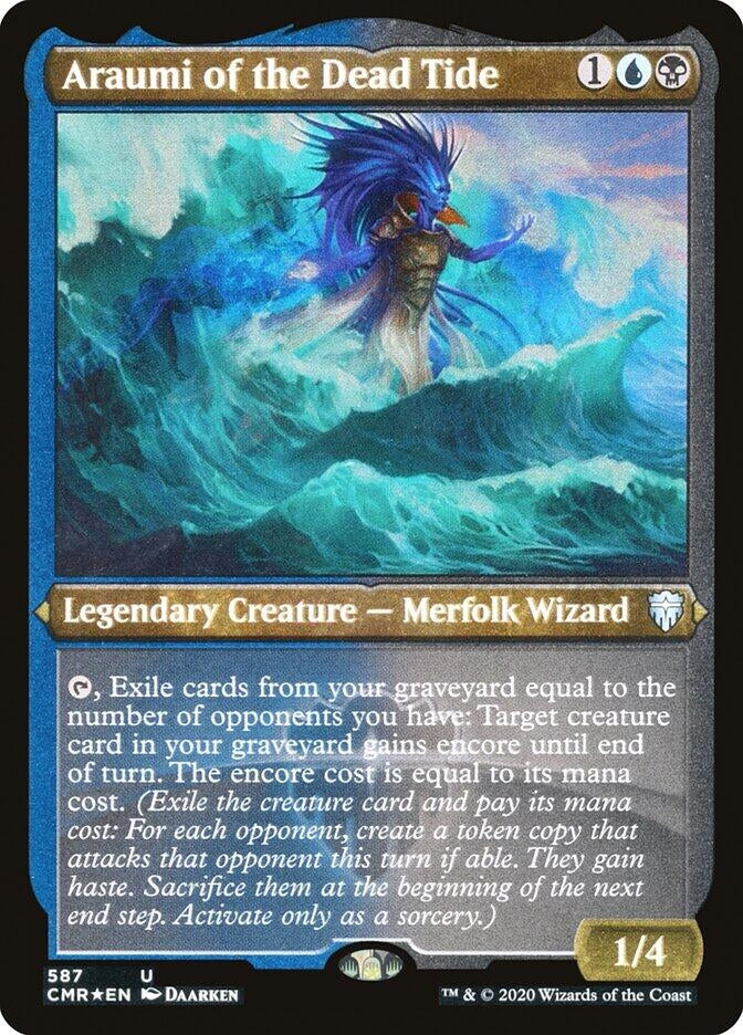 Araumi of the Dead Tide (Foil Etched) (587) [CMR] - MTG Single