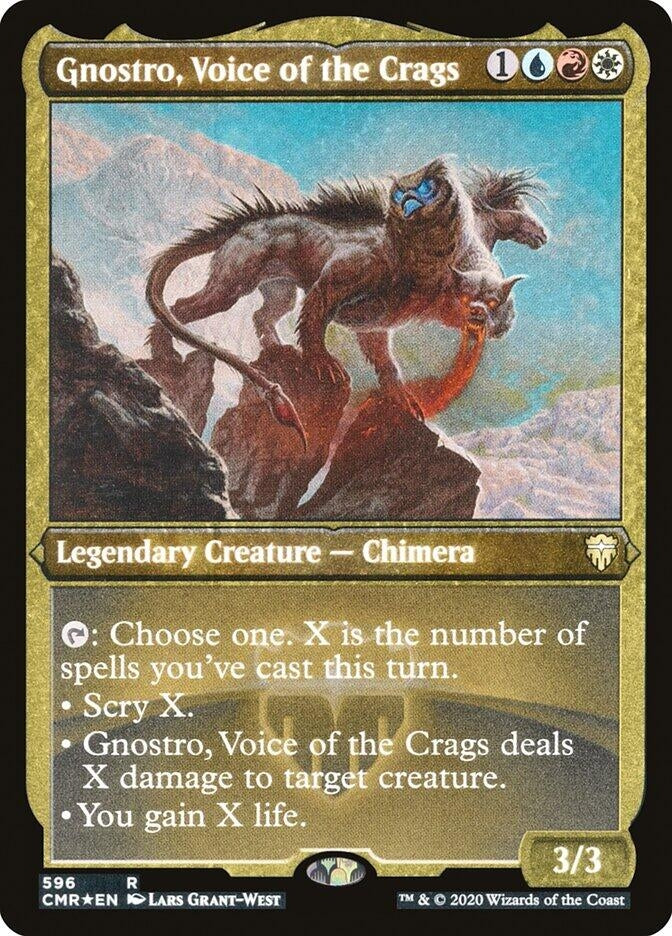 Gnostro Voice of the Crags (Foil Etched) (596) [CMR] - MTG Single