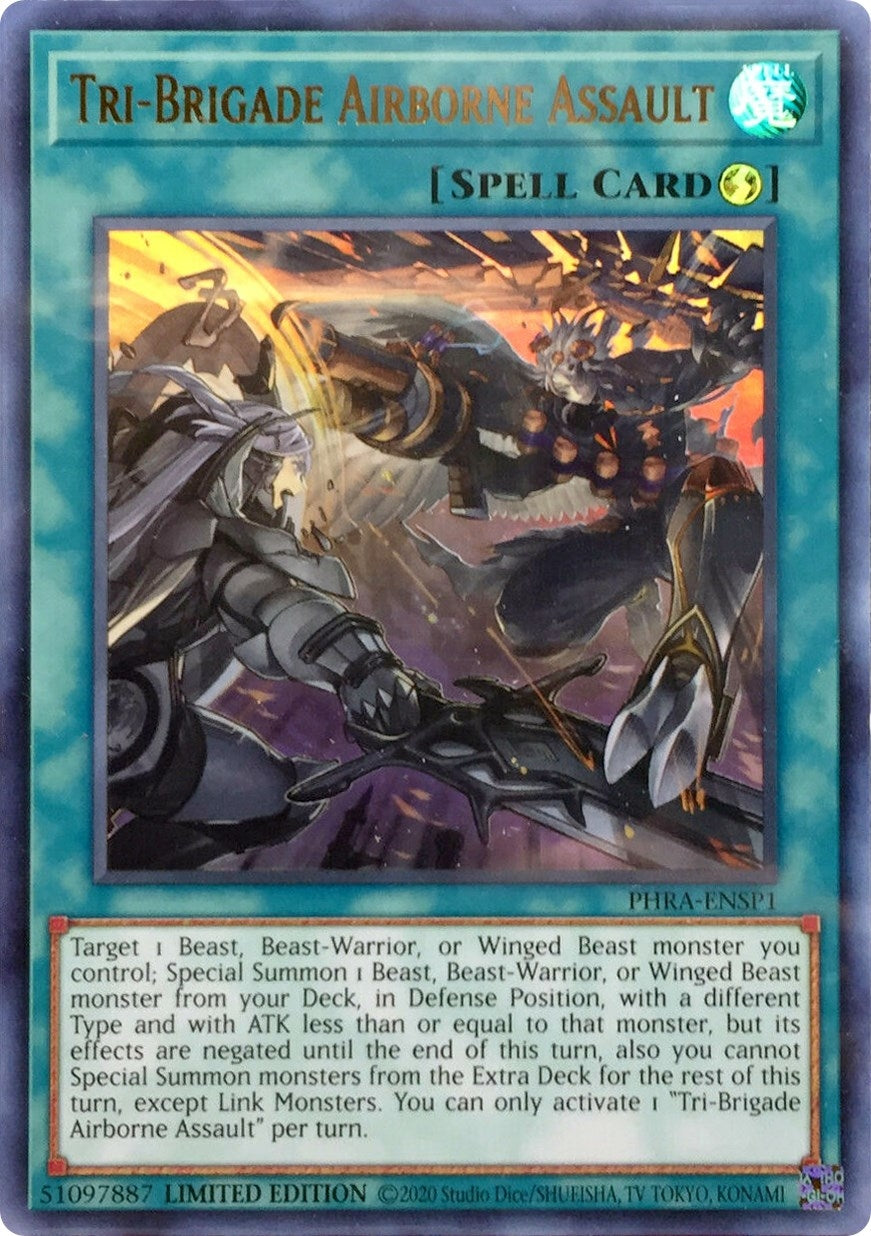 Tri-Brigade Airborne Assault (UR) (PHRA-ENSP1) (1) (PHRA) - YuGiOh Single