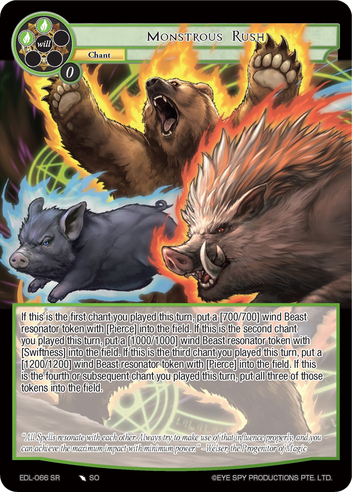 Monstrous Rush (66) [EDL] - Force of Will Single