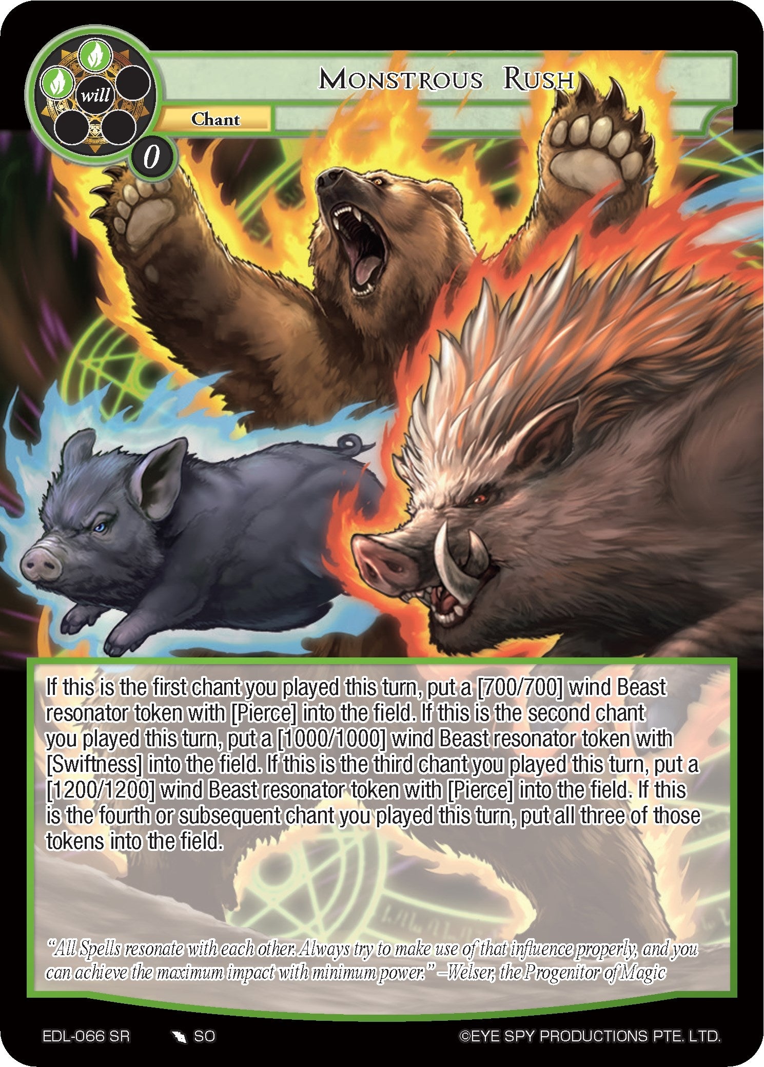 Monstrous Rush (66) [EDL] - Force of Will Single