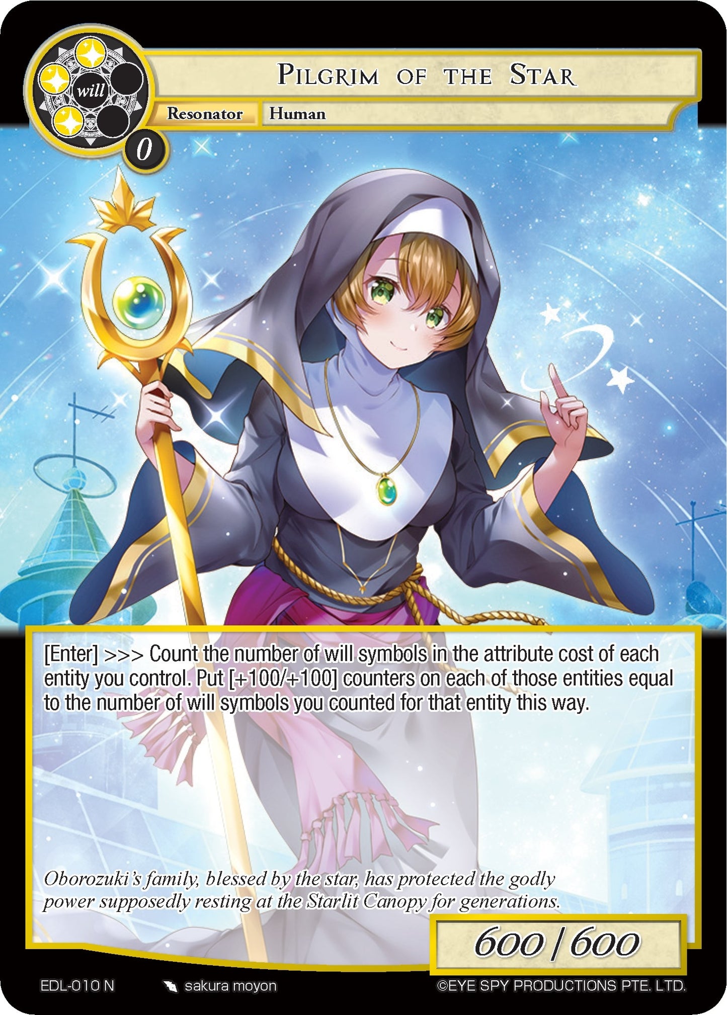 Pilgrim of the Star (10) [EDL] - Force of Will Single