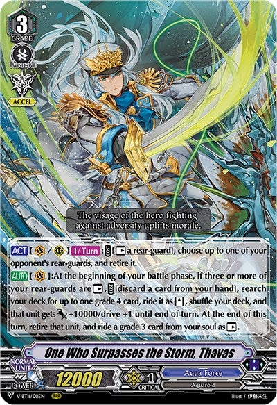 One Who Surpasses the Storm Thavas (11011) [V-BT11] - Cardfight Vanguard Single