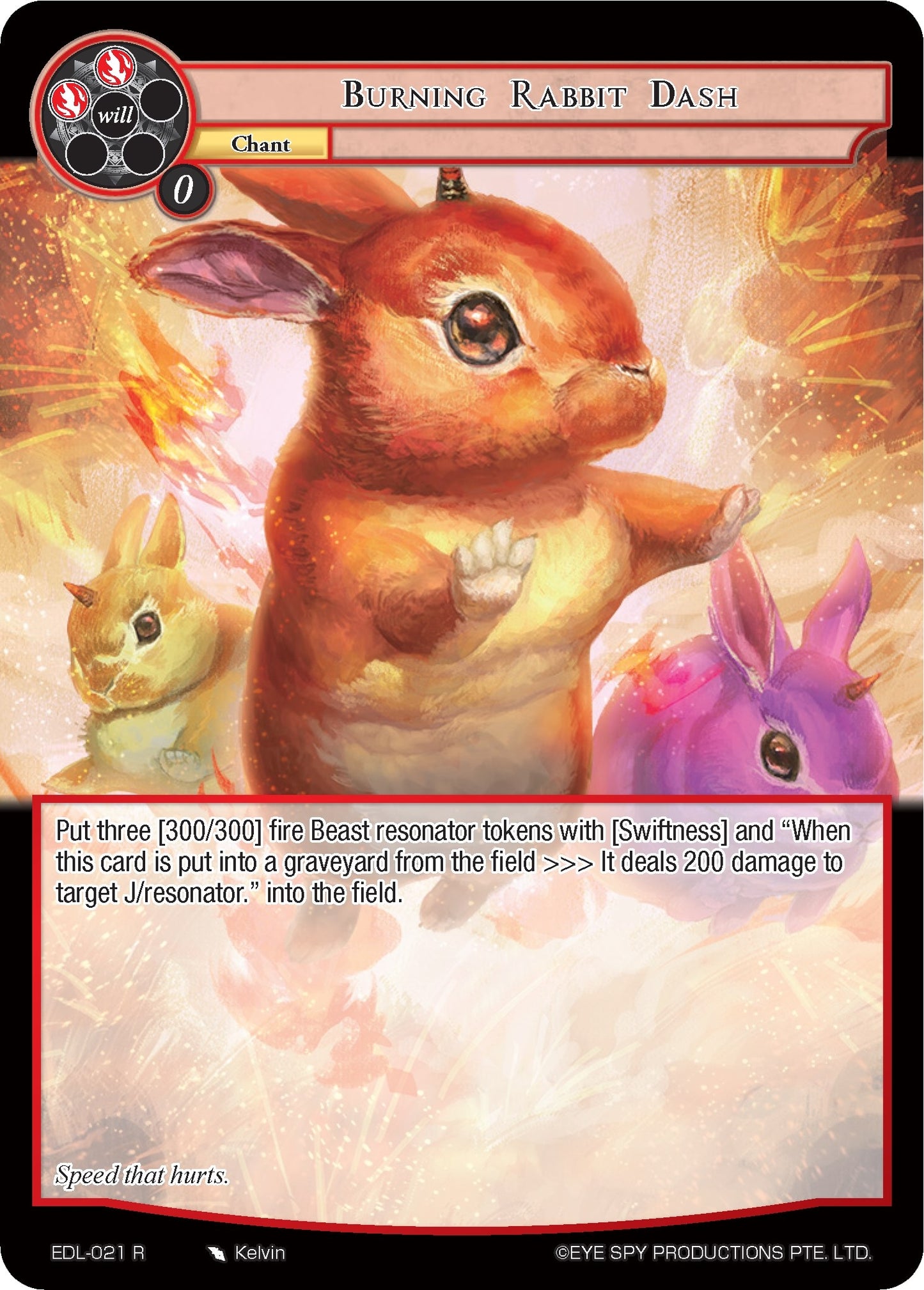 Burning Rabbit Dash (21) [EDL] - Force of Will Single