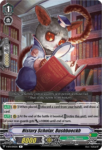 History Scholar Bushboeckh (11045) [V-BT11] - Cardfight Vanguard Single