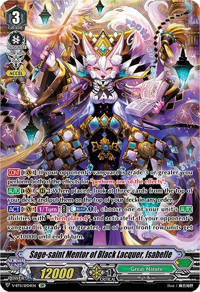Sage-saint Mentor of Black Lacquer Isabelle (SP) (1104) [V-BT11] - Cardfight Vanguard Single