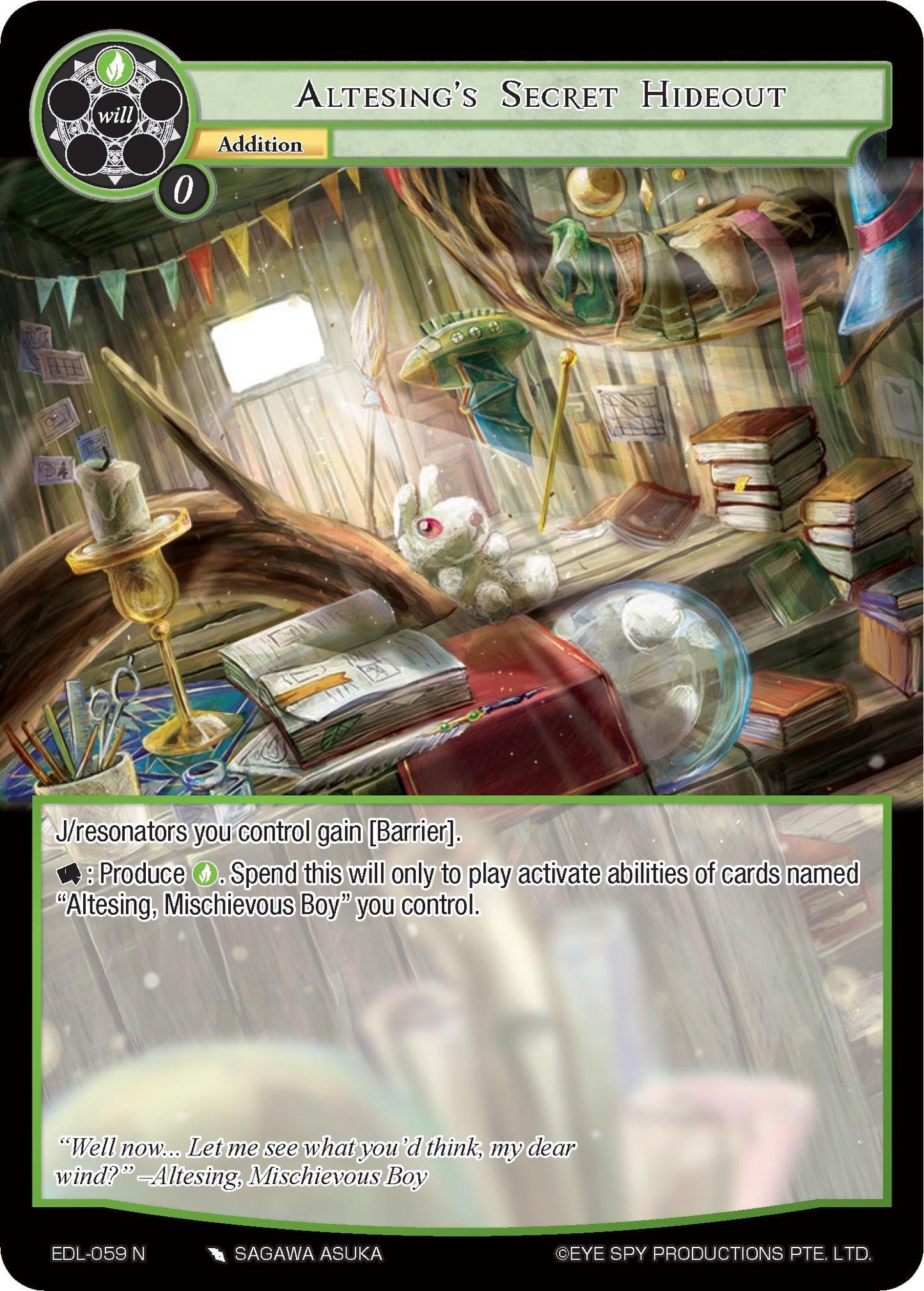 Altesing’s Secret Hideout (59) [EDL] - Force of Will Single