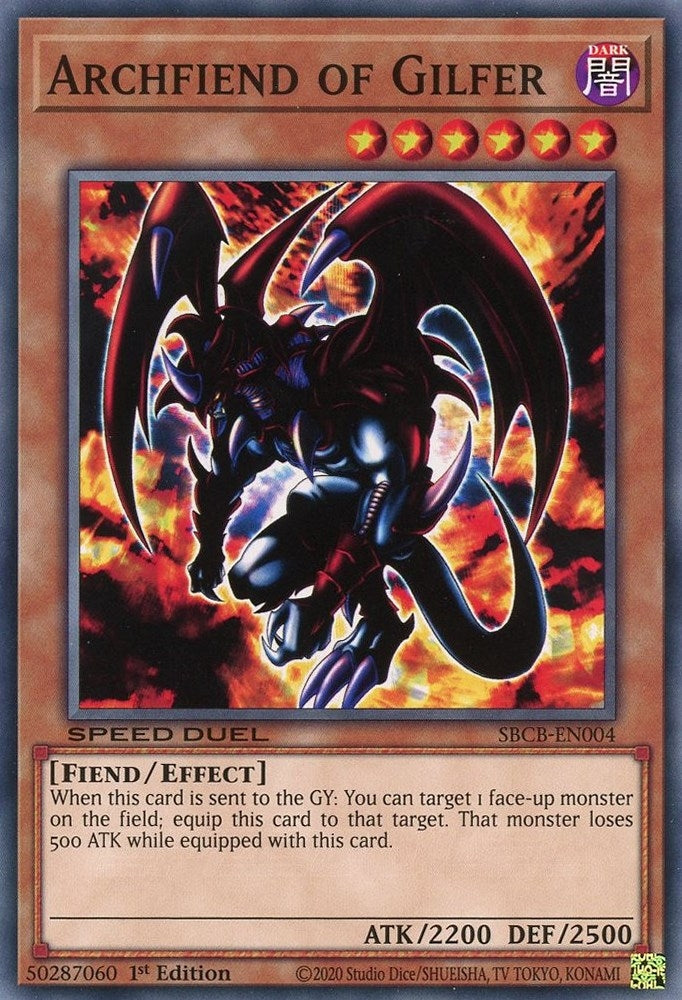 Archfiend of Gilfer (4) (SBCB) - YuGiOh Single