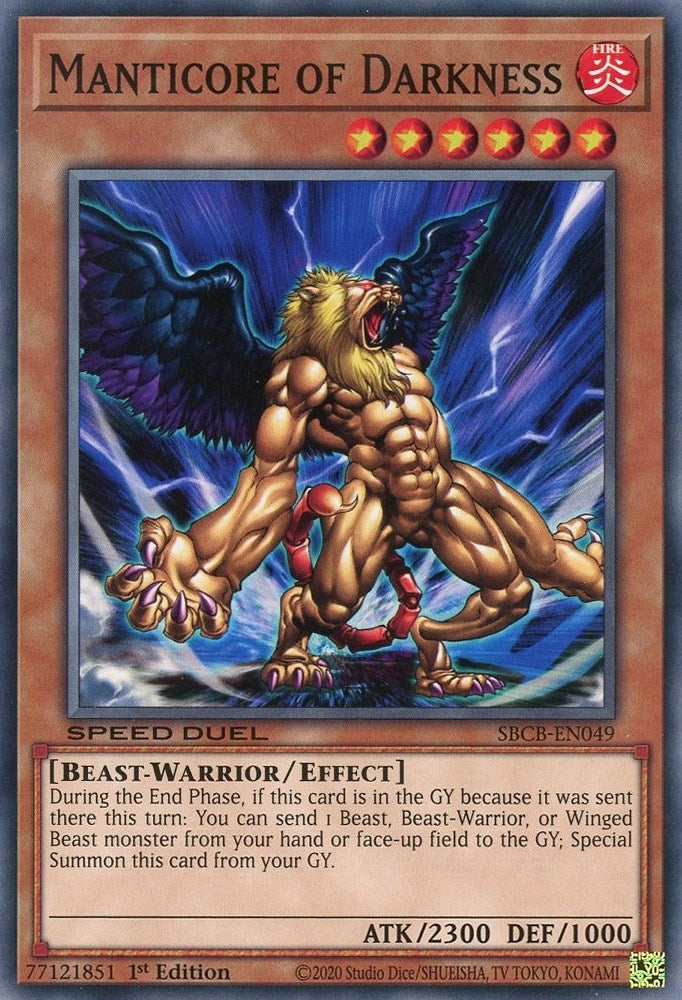 Manticore of Darkness (49) (SBCB) - YuGiOh Single