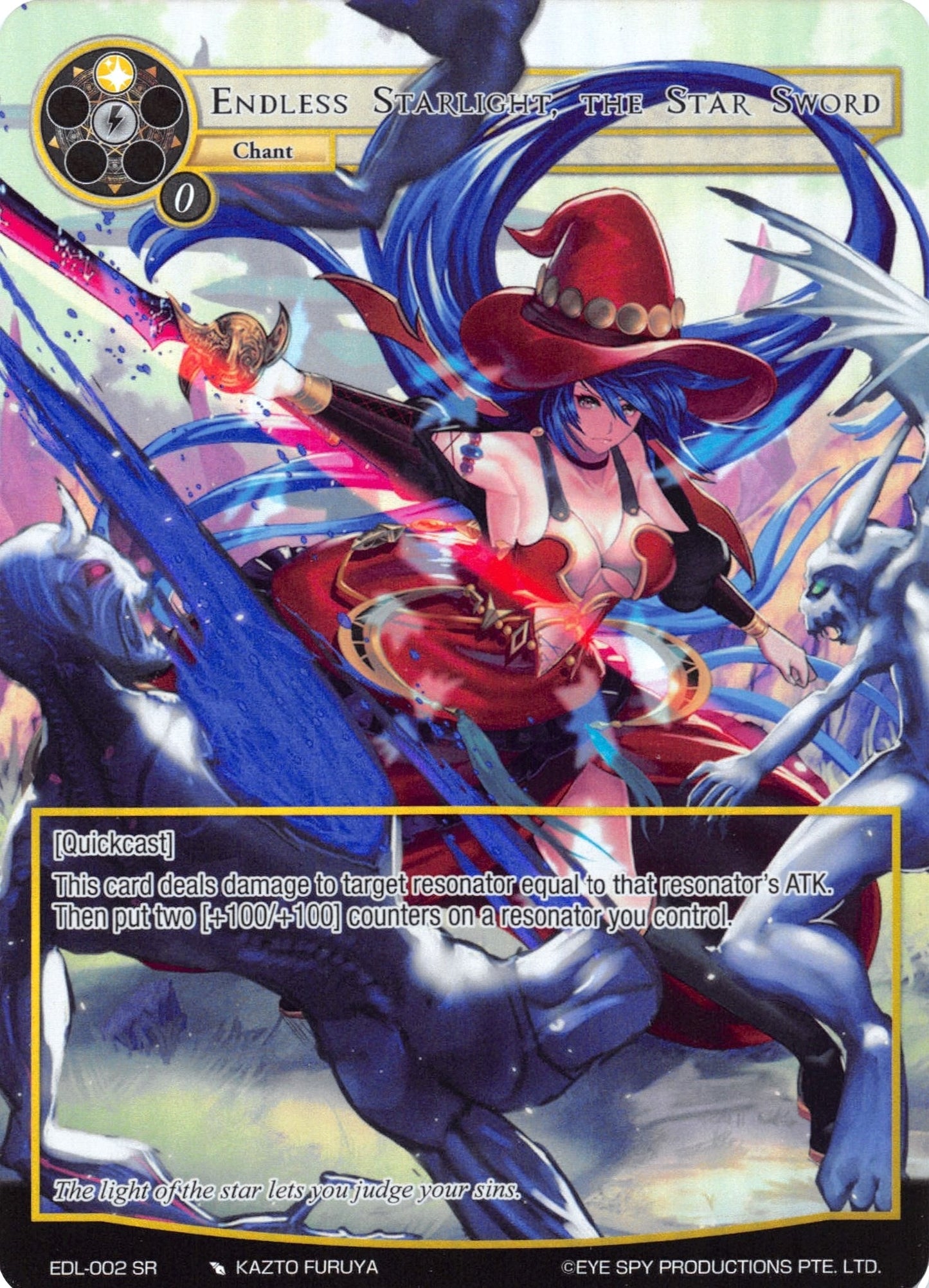 Endless Starlight the Star Sword (Full Art) (2) [EDL] - Force of Will Single