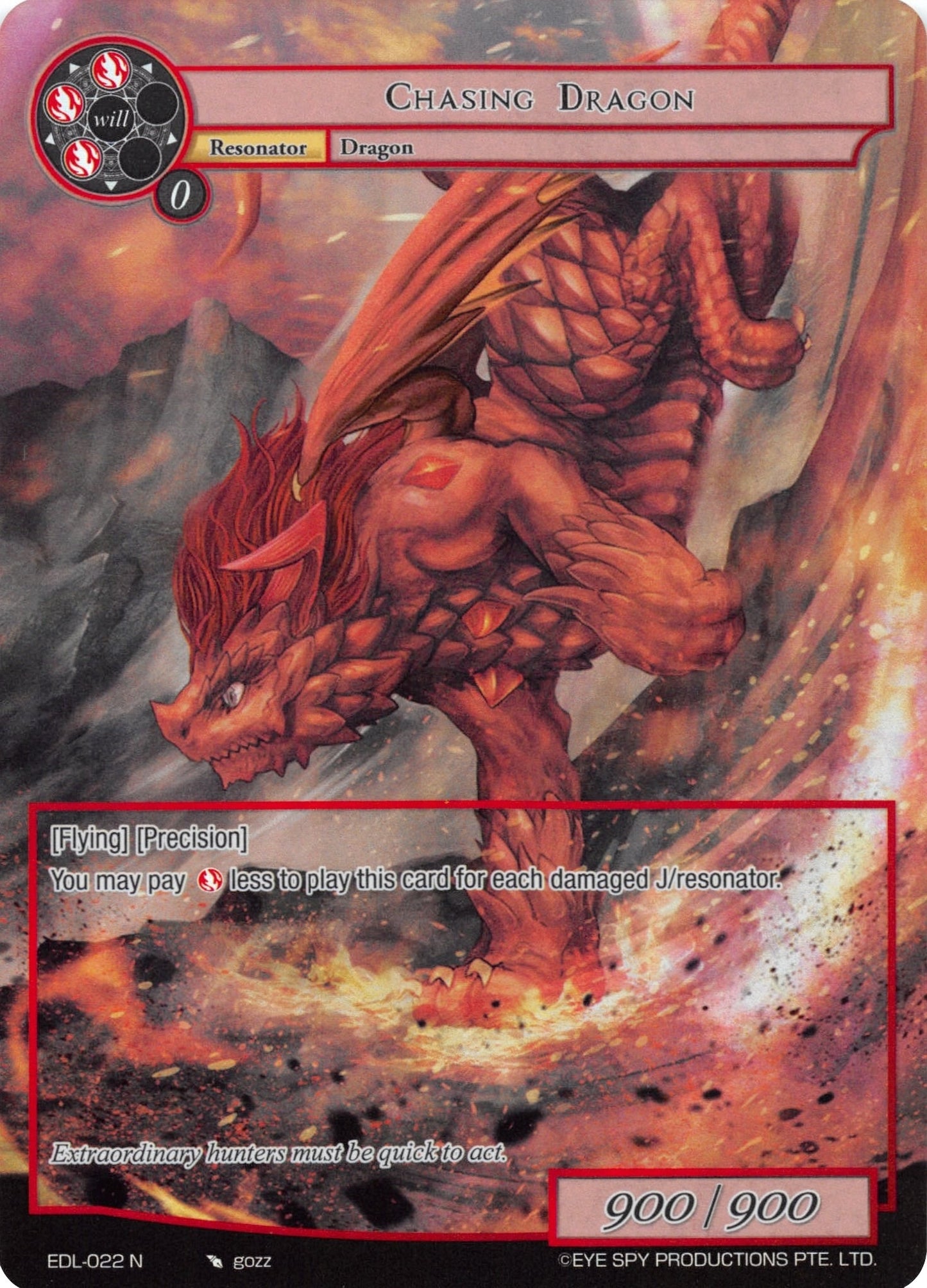 Chasing Dragon (Full Art) (22) [EDL] - Force of Will Single