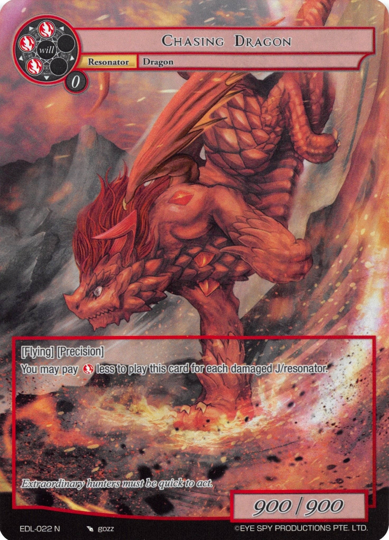 Chasing Dragon (Full Art) (22) [EDL] - Force of Will Single