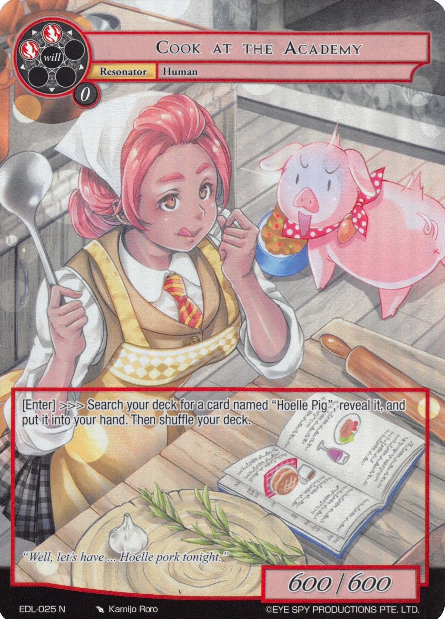 Cook at the Academy (Full Art) (25) [EDL] - Force of Will Single