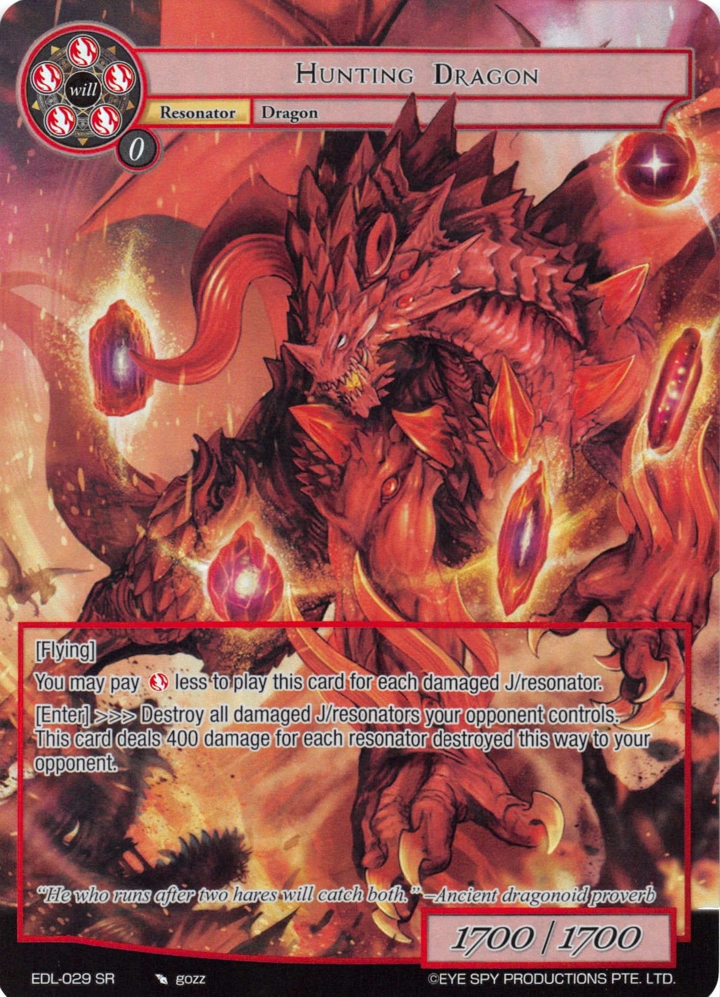 Hunting Dragon (Full Art) (29) [EDL] - Force of Will Single