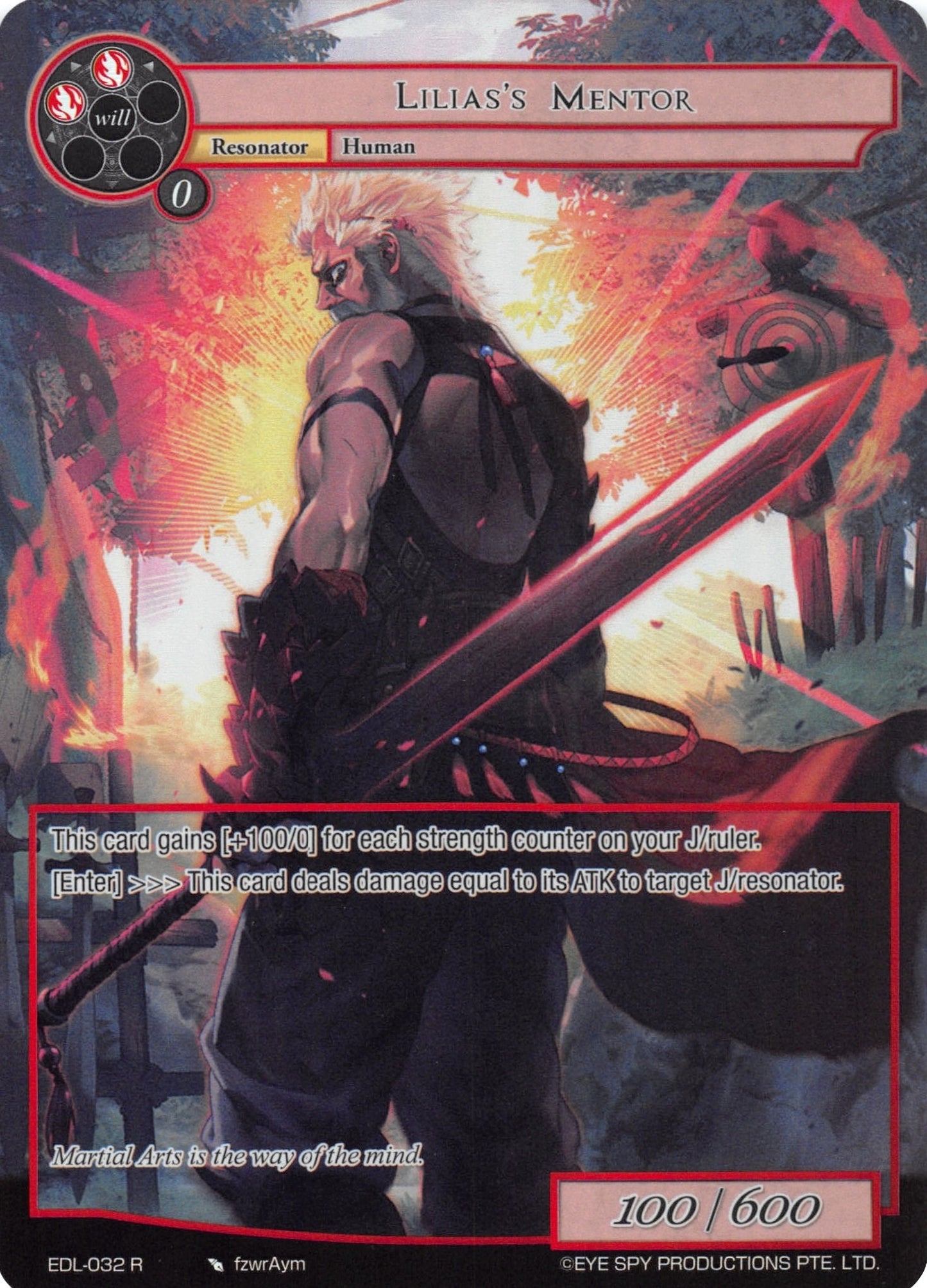 Lilias’s Mentor (Full Art) (32) [EDL] - Force of Will Single