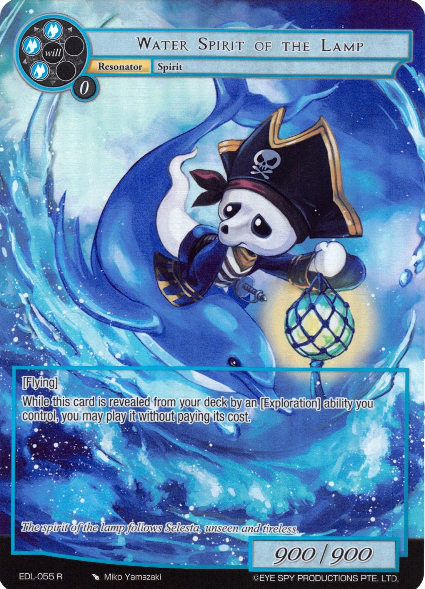 Water Spirit of the Lamp (Full Art) (55) [EDL] - Force of Will Single