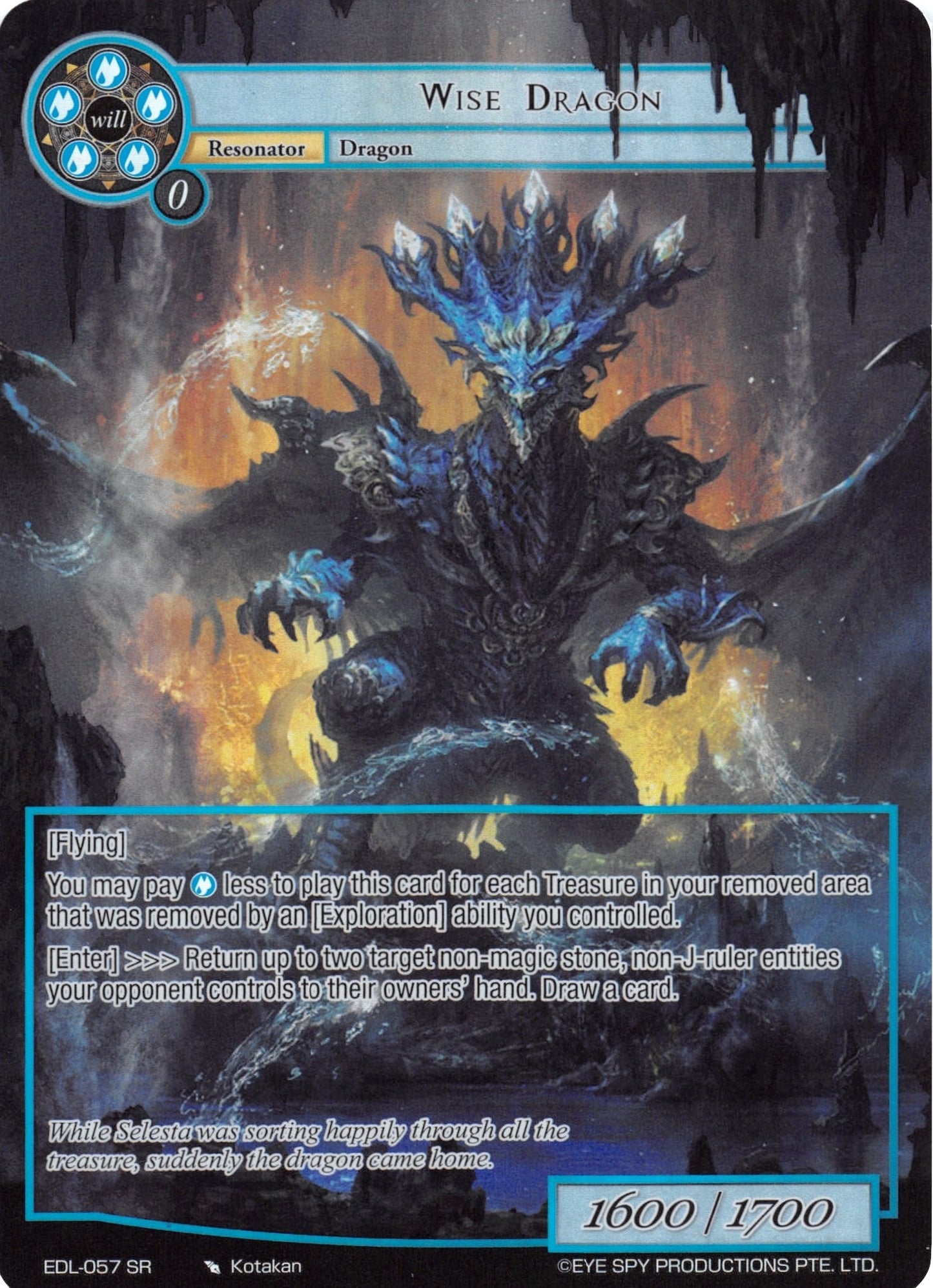 Wise Dragon (Full Art) (57) [EDL] - Force of Will Single