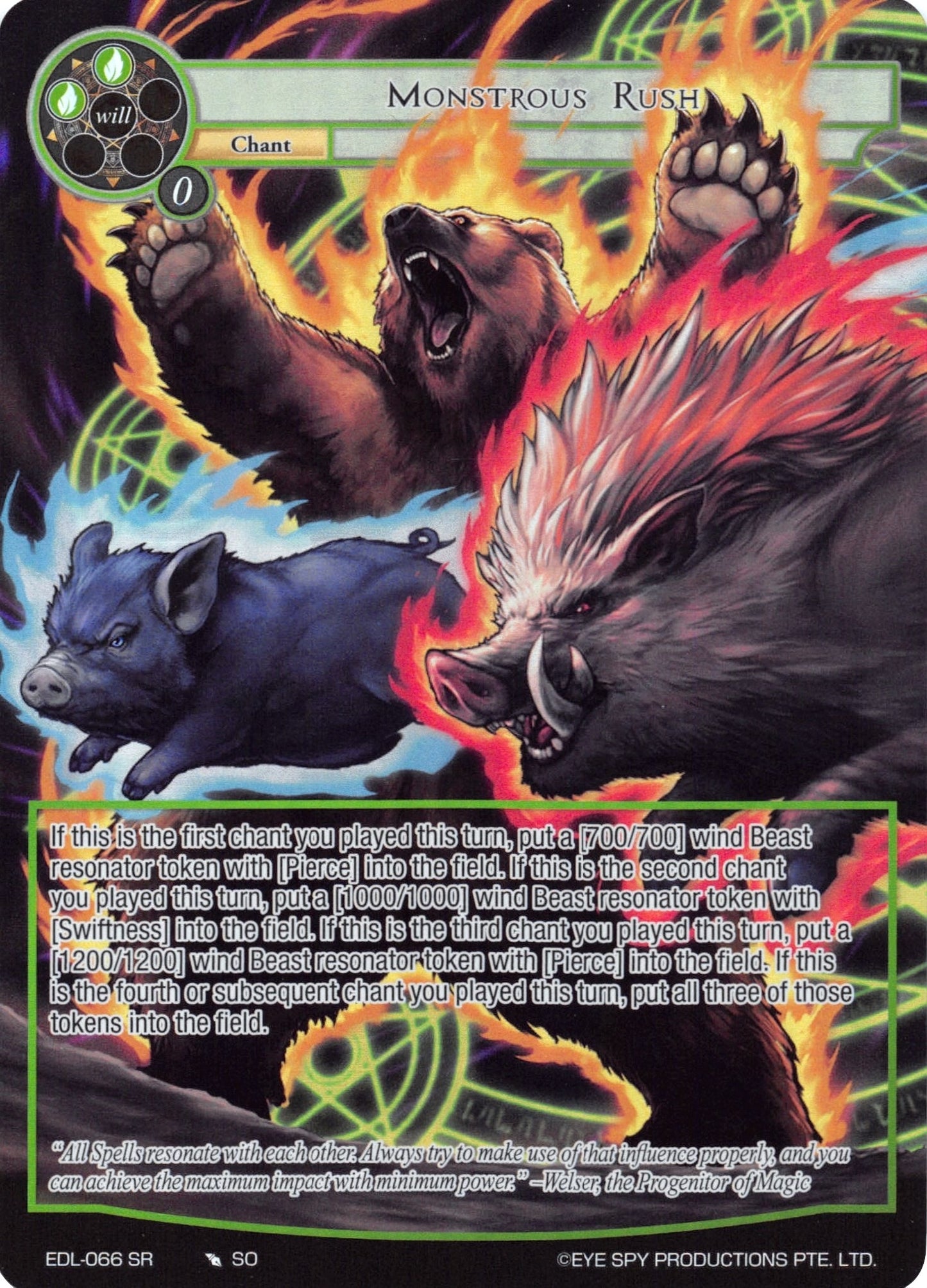 Monstrous Rush (Full Art) (66) [EDL] - Force of Will Single