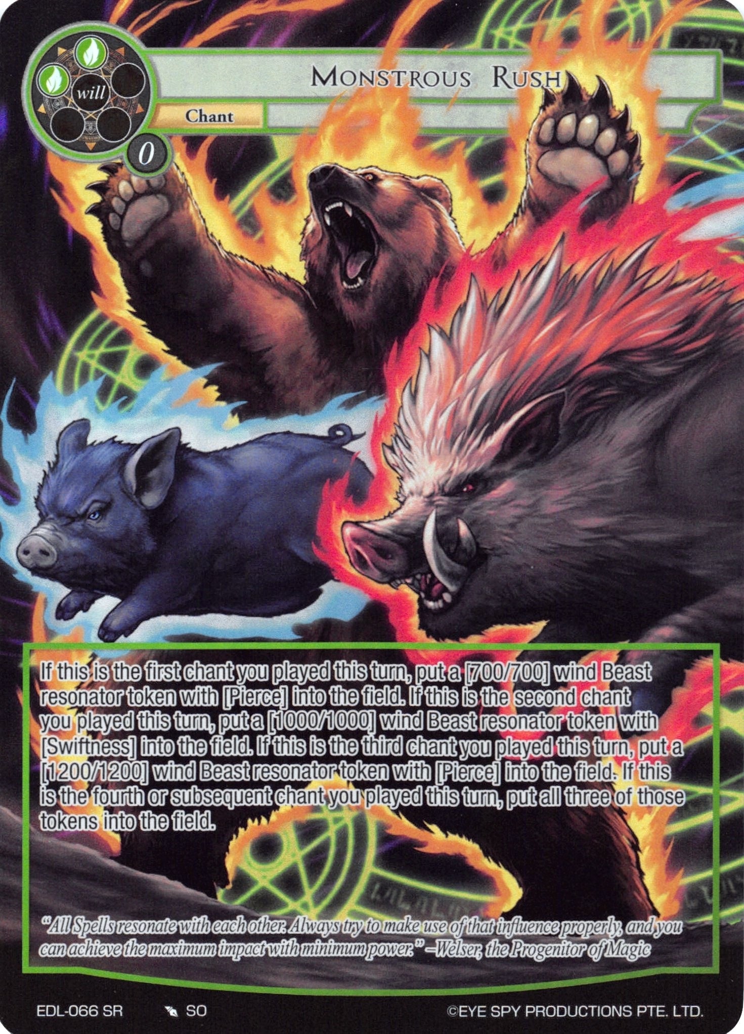 Monstrous Rush (Full Art) (66) [EDL] - Force of Will Single