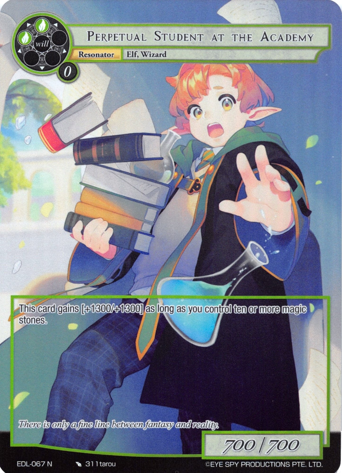 Perpetual Student at the Academy (Full Art) (67) [EDL] - Force of Will Single