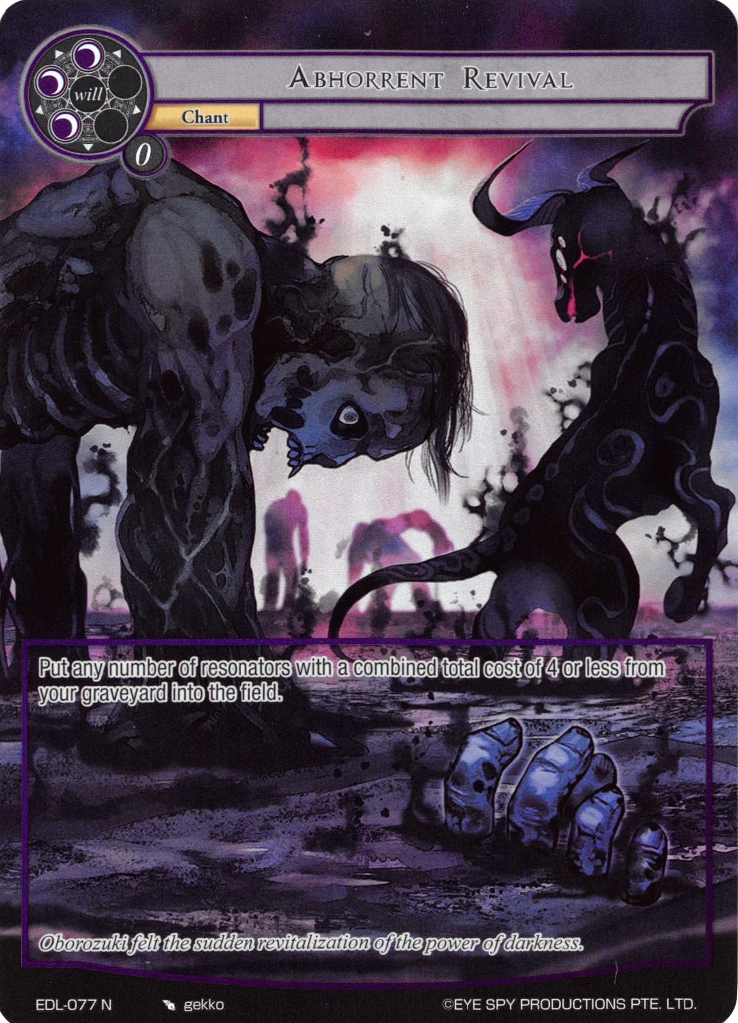 Abhorrent Revival (Full Art) (77) [EDL] - Force of Will Single