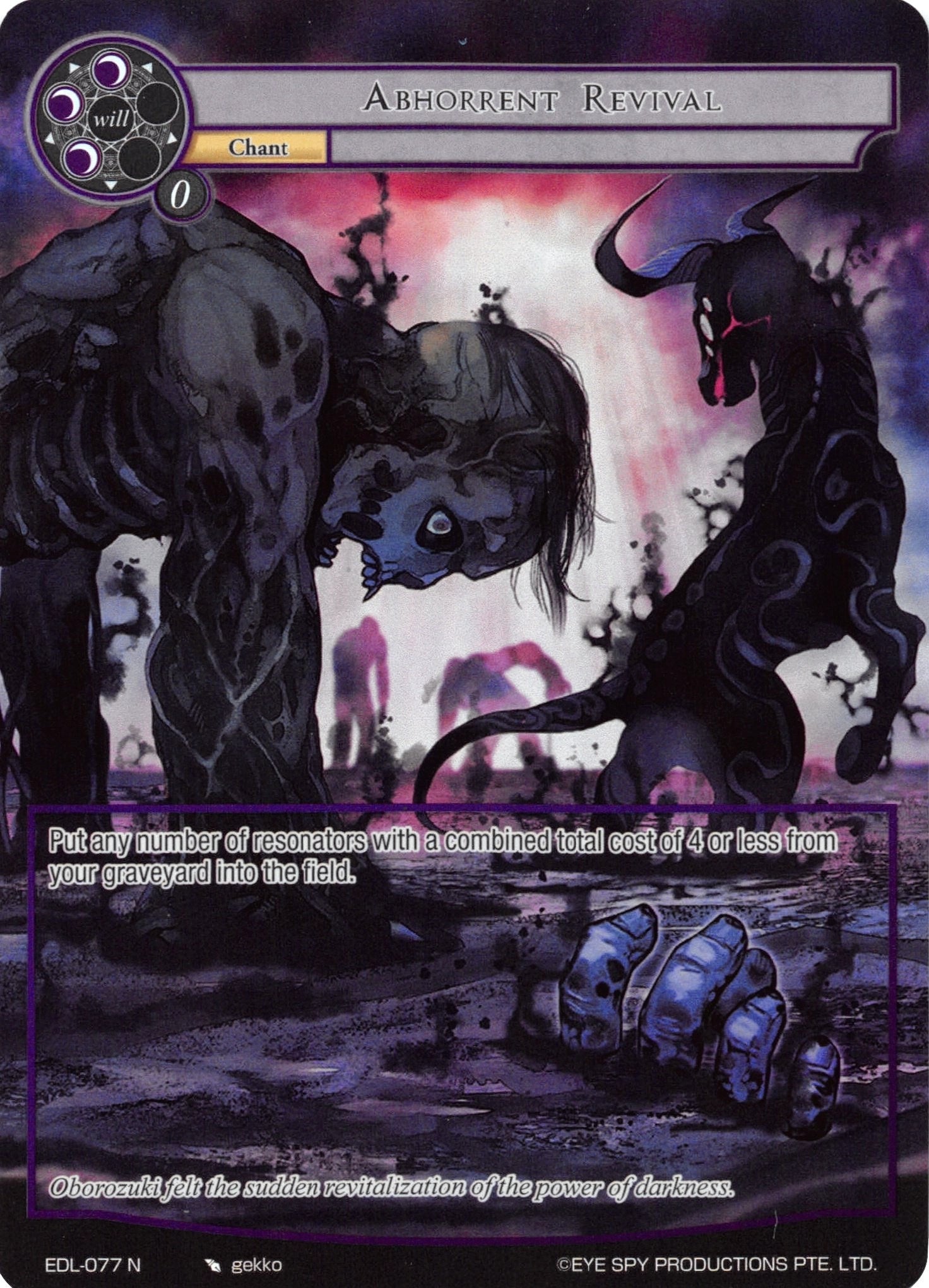 Abhorrent Revival (Full Art) (77) [EDL] - Force of Will Single