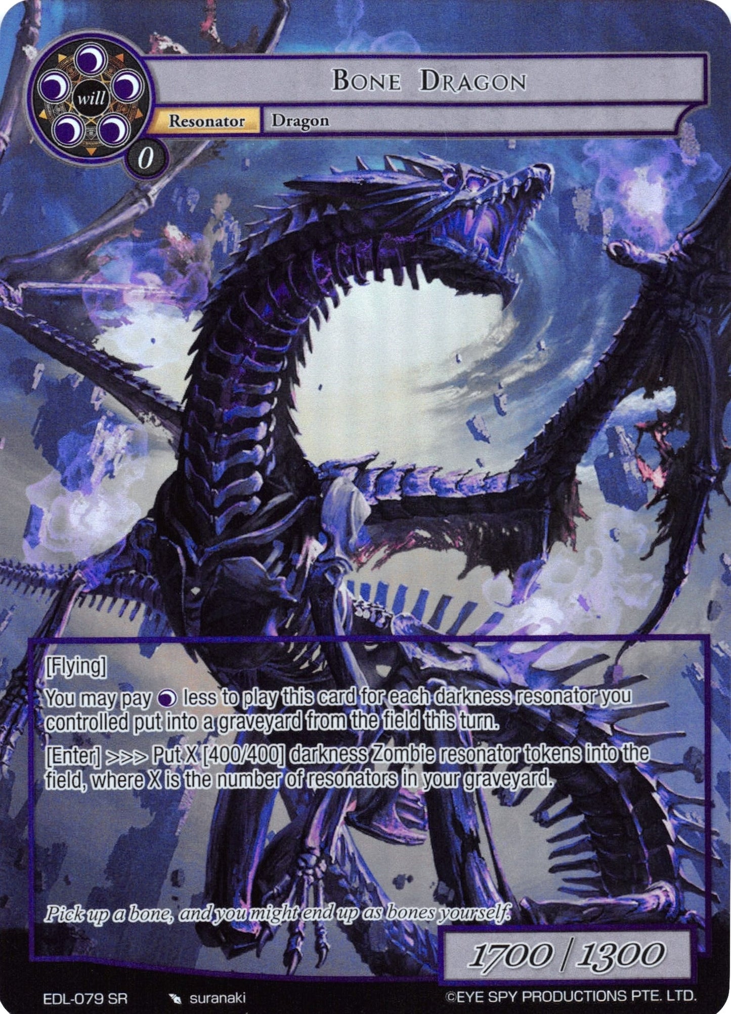 Bone Dragon (Full Art) (79) [EDL] - Force of Will Single