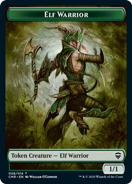 Elf Warrior // Rock Double-sided Token (0) [CMR] - MTG Single