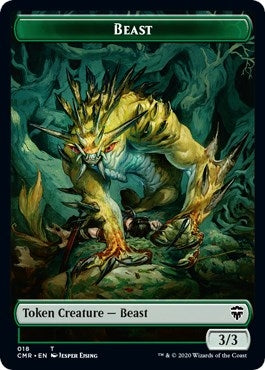Beast (018) // Beast (019) Double-sided Token (0) [CMR] - MTG Single