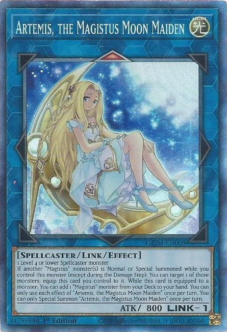 Artemis the Magistus Moon Maiden (CR) (8) (GEIM) - YuGiOh Single