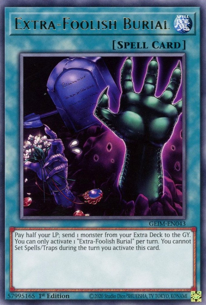 Extra-Foolish Burial (43) (GEIM) - YuGiOh Single