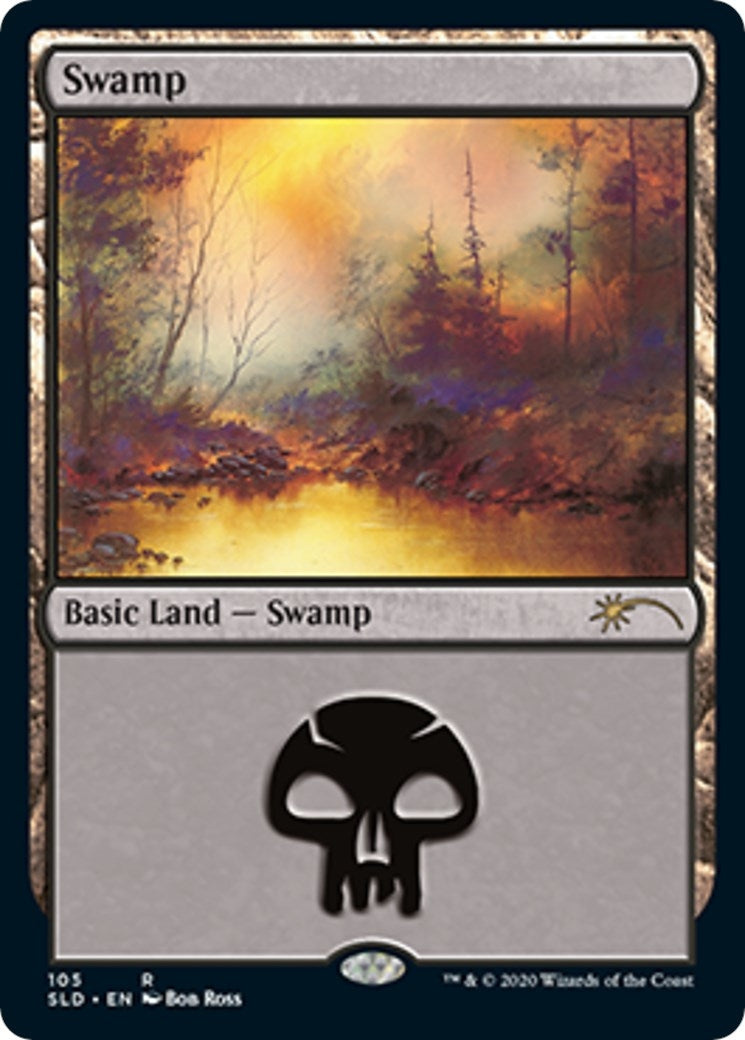 Swamp (105) (Bob Ross) (105) [SLD] - MTG Single