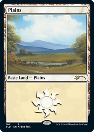 Plains (101) (Bob Ross) (101) [SLD] - MTG Single