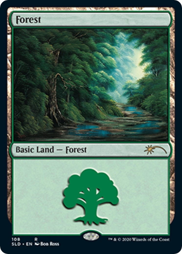 Forest (108) (Bob Ross) (108) [SLD] - MTG Single