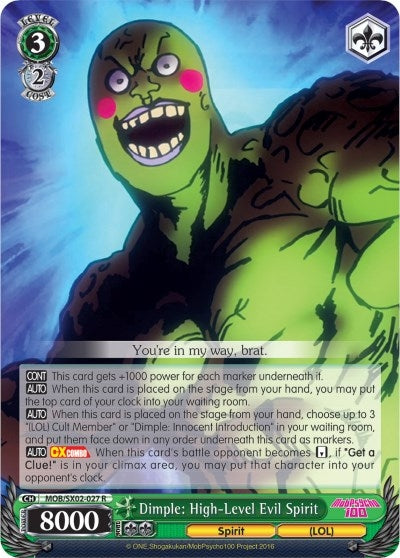 Dimple: High-Level Evil Spirit (2027) [MOB/SX02] - Weiss Schwarz Single