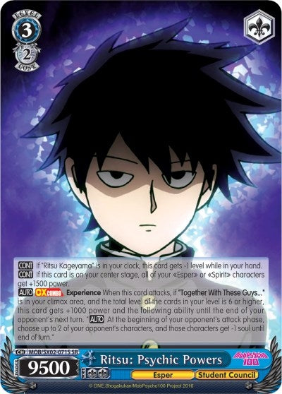 Ritsu: Psychic Powers (SR) (2071) [MOB/SX02] - Weiss Schwarz Single