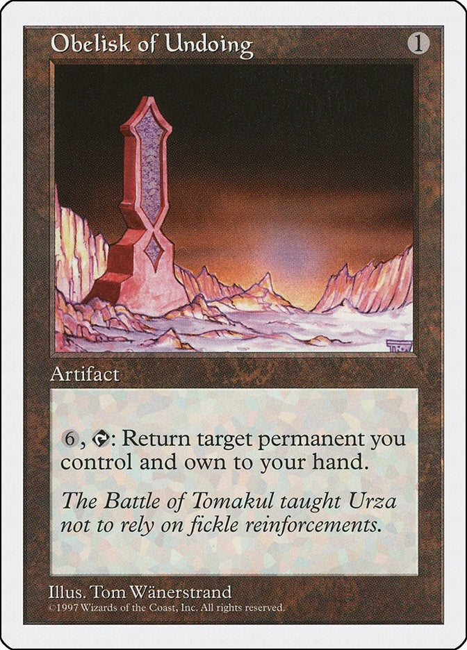 Obelisk of Undoing [5ED] - MTG Single