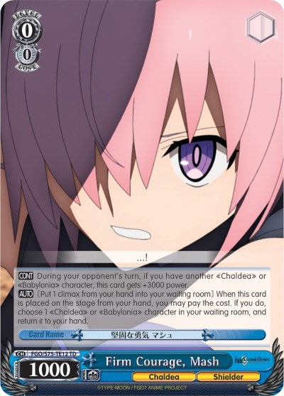 Firm Courage Mash (7512) [FGO/S75] - Weiss Schwarz Single